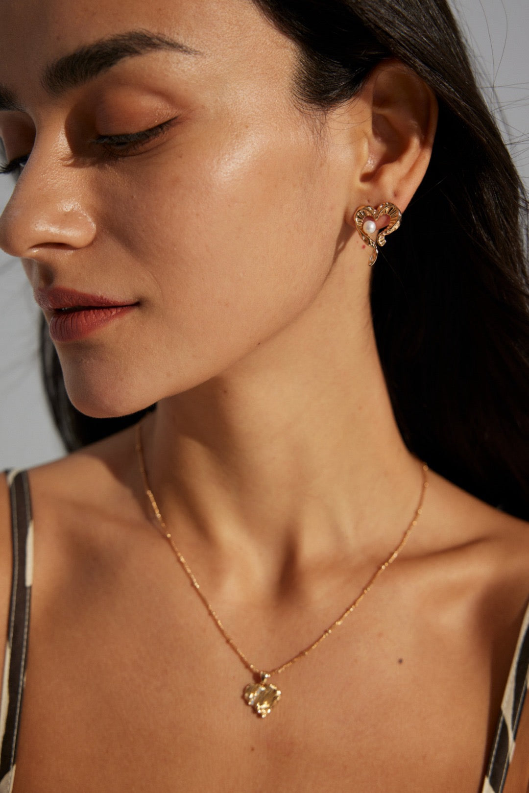 Fontana My heart pearl earrings