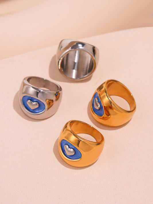 Blue hearts rings
