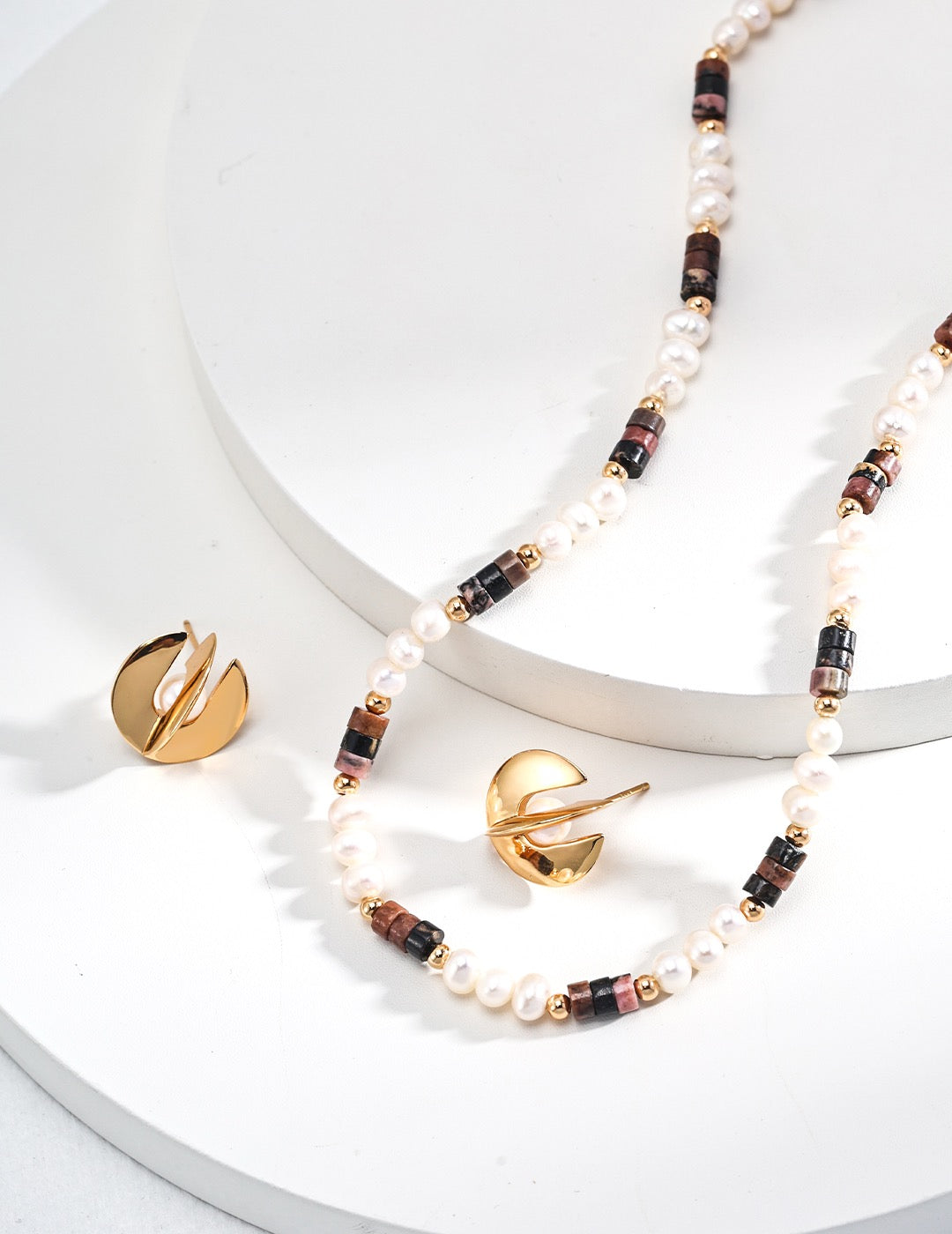 Kidman Tiger eye pearl necklace
