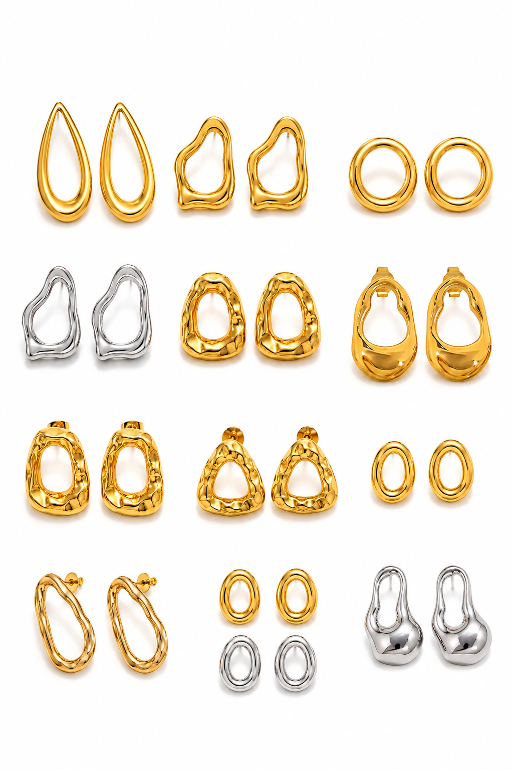 Oval hoops earrings