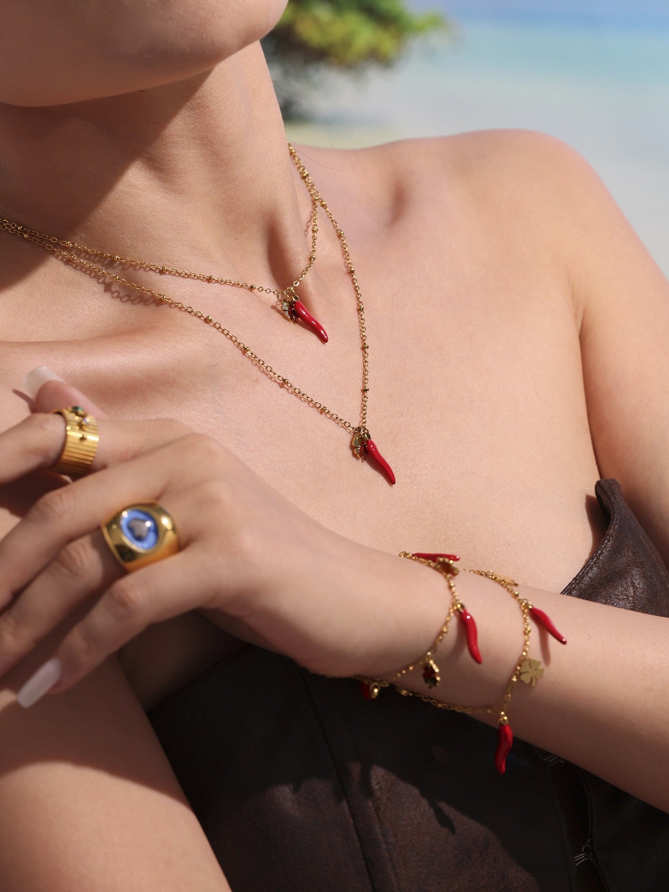 Little red chilli bracelet