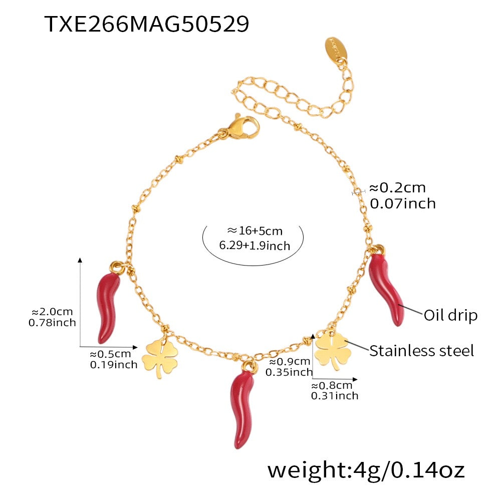 Little red chilli bracelet