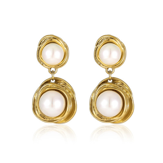 Bright sunny day pearly earrings