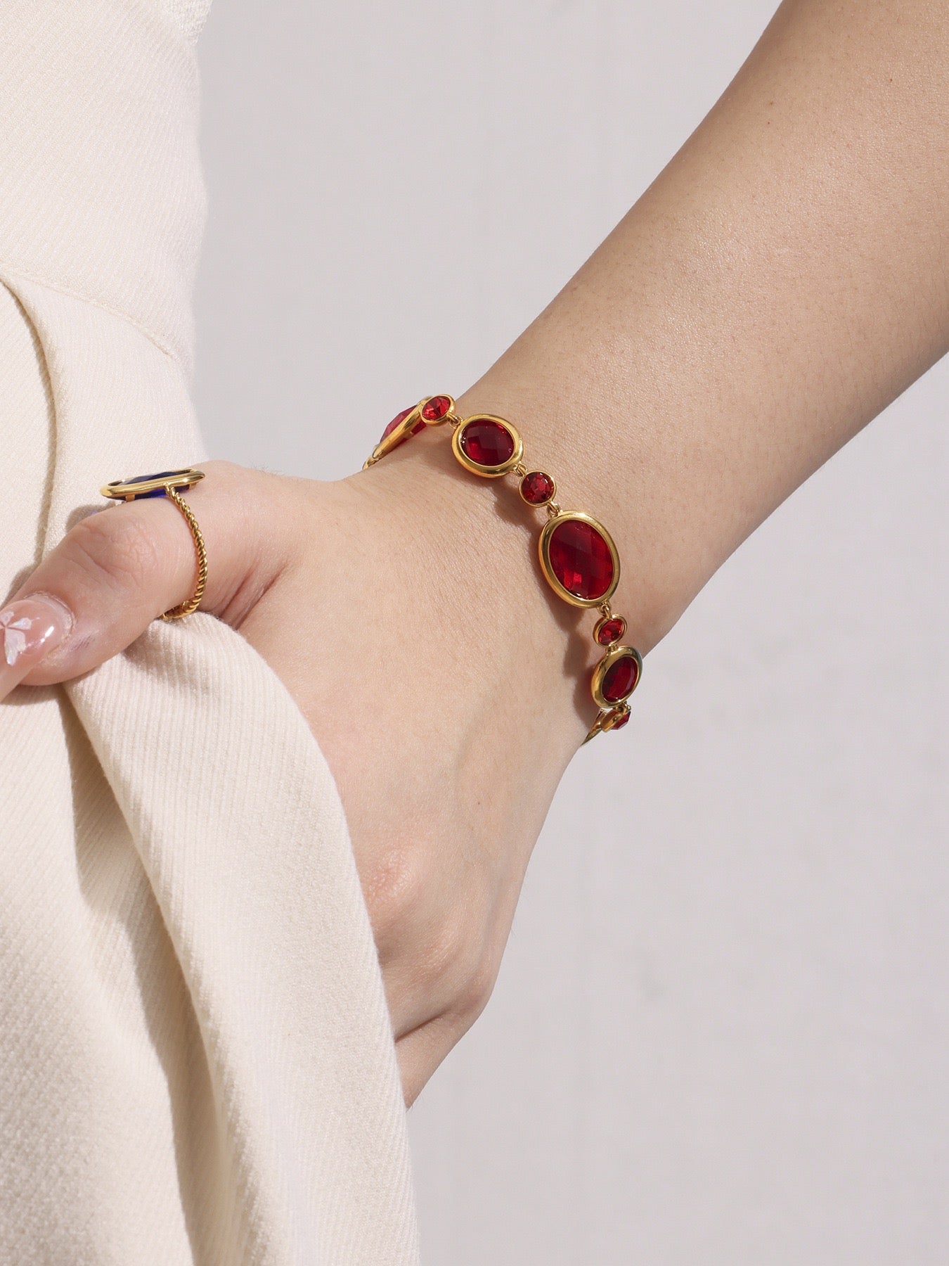 Rainbow glass bracelets