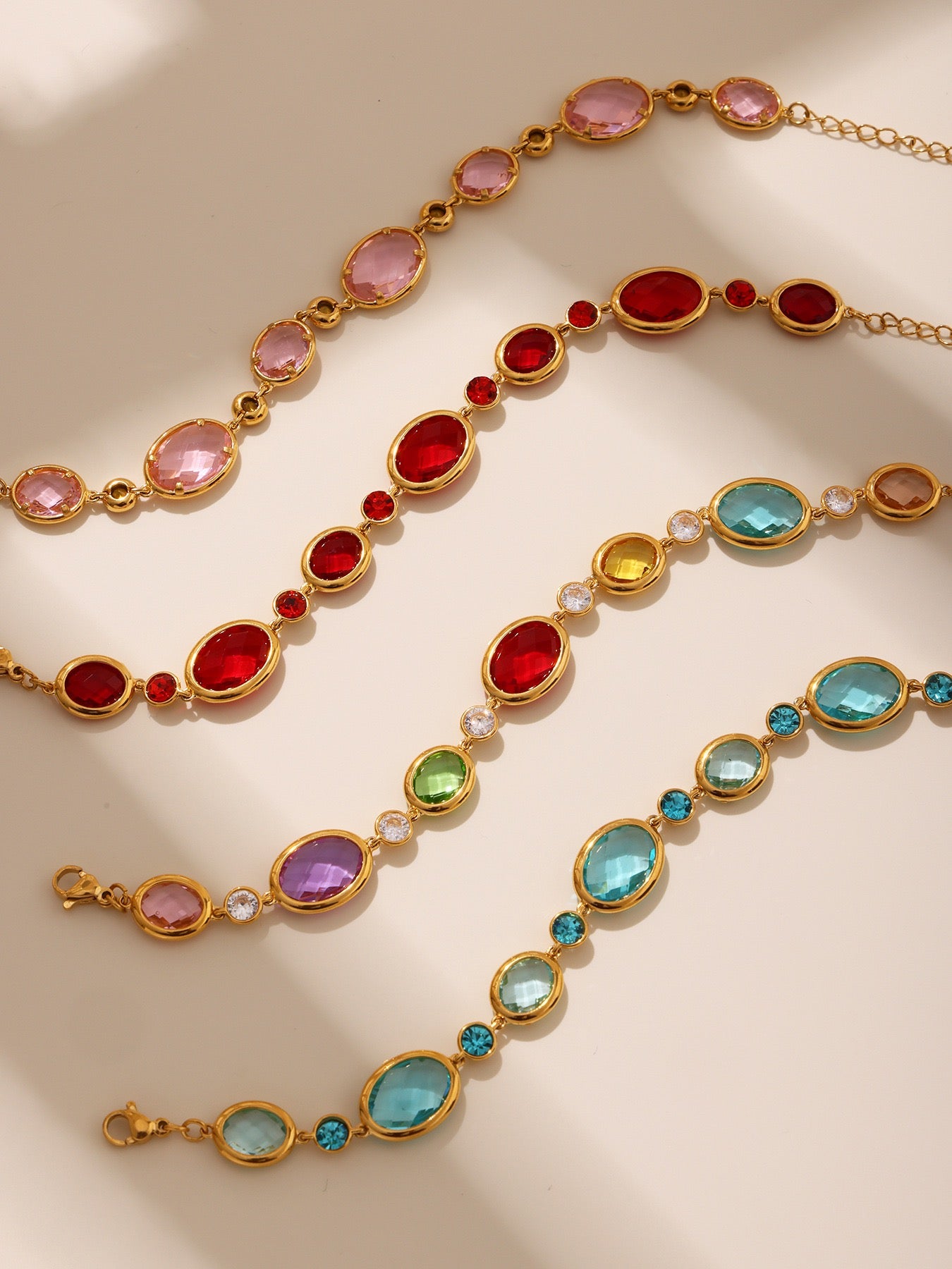 Rainbow glass bracelets