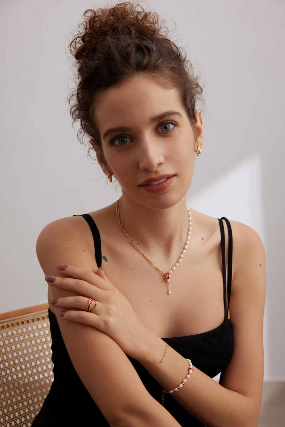 Rita Red glaze dripping pearl bracelet