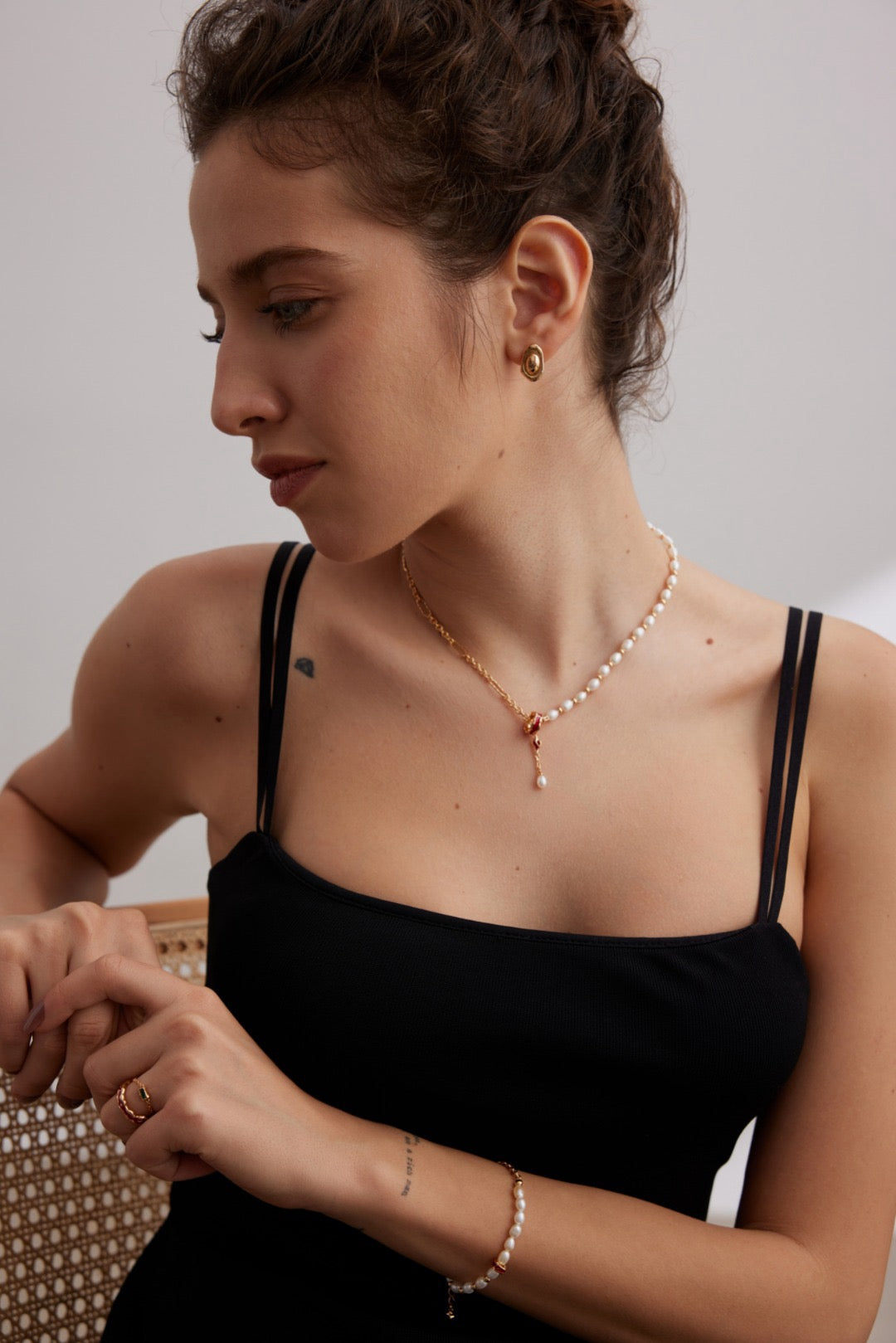 Rita Red glaze dripping pearl bracelet