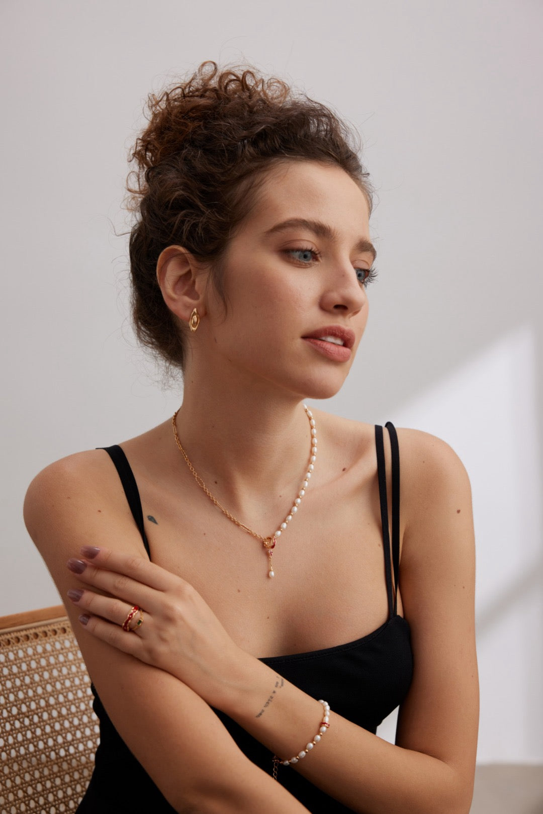 Rita Red glaze dripping pearl bracelet