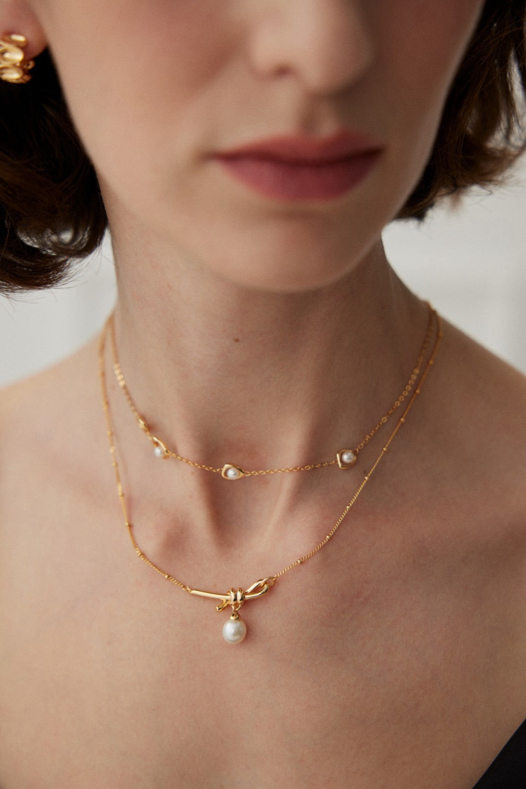 Coco Bow chain necklace