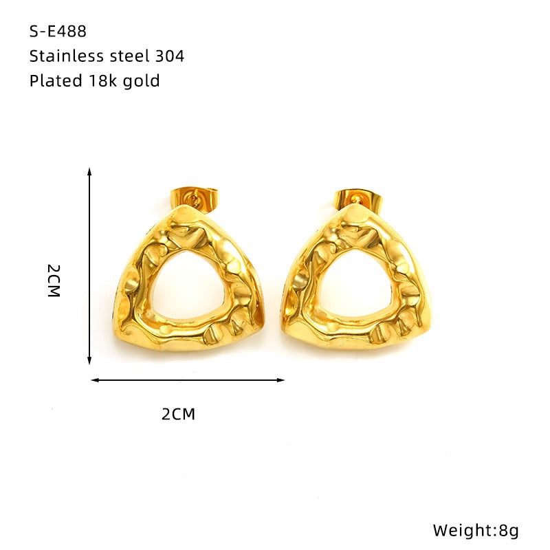 Dainty statement hoop earrings