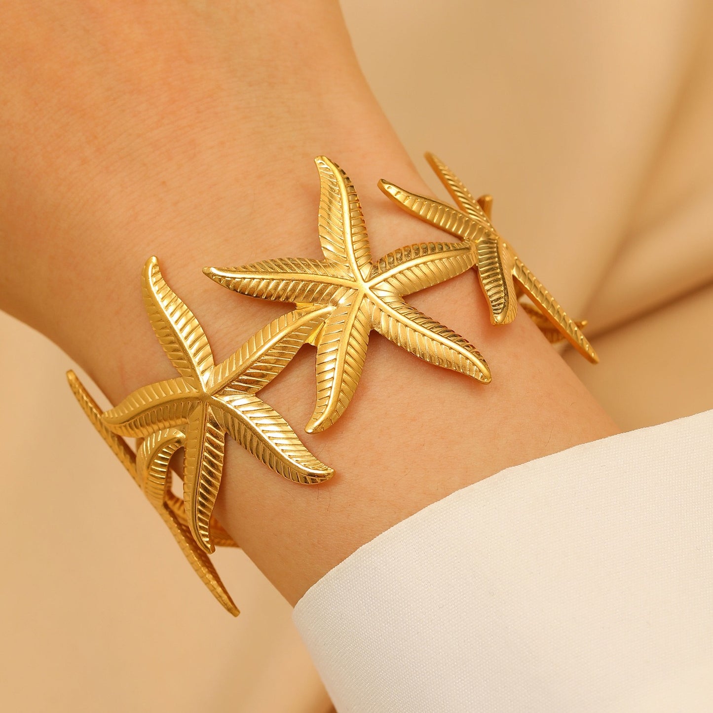 Starfish shell bangles