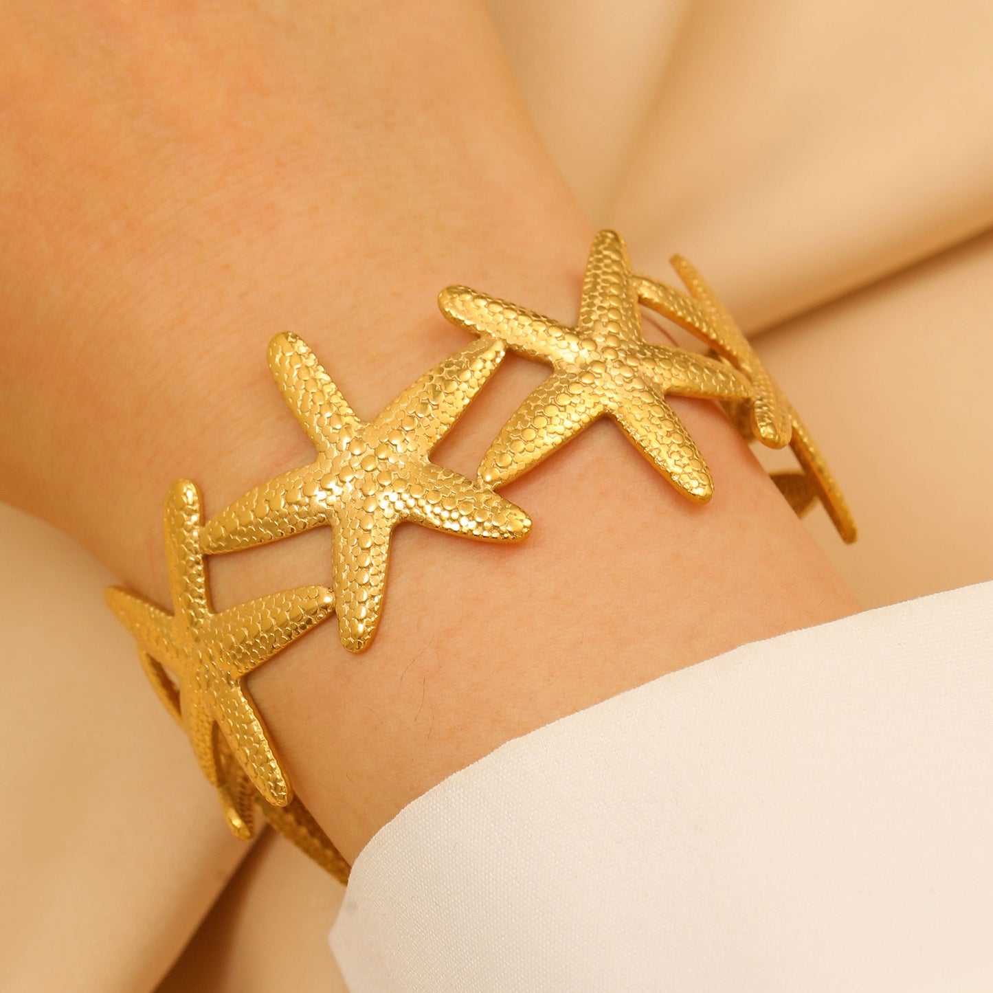 Starfish shell bangles
