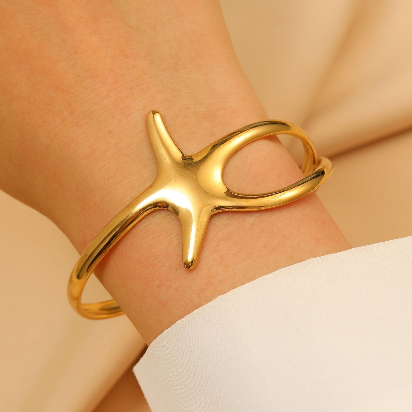 Starfish shell bangles