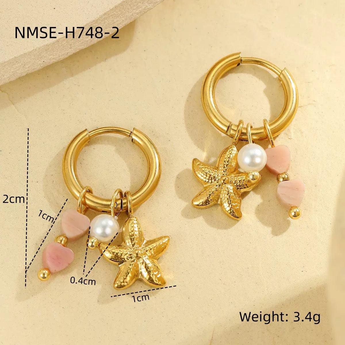 Dainty charm hoops