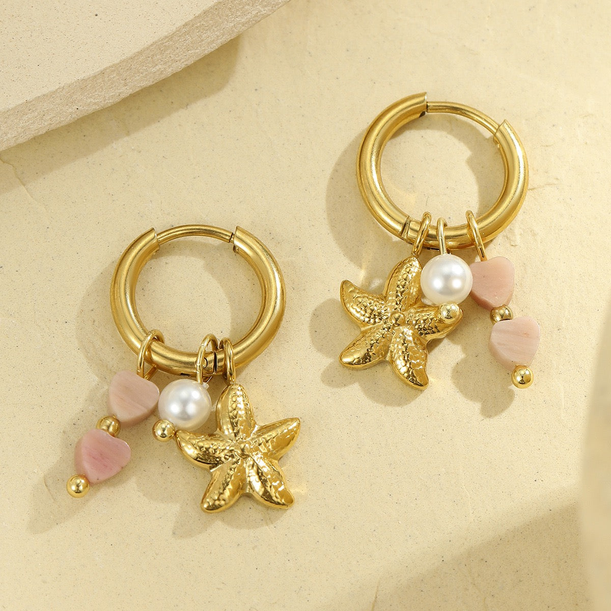 Dainty charm hoops