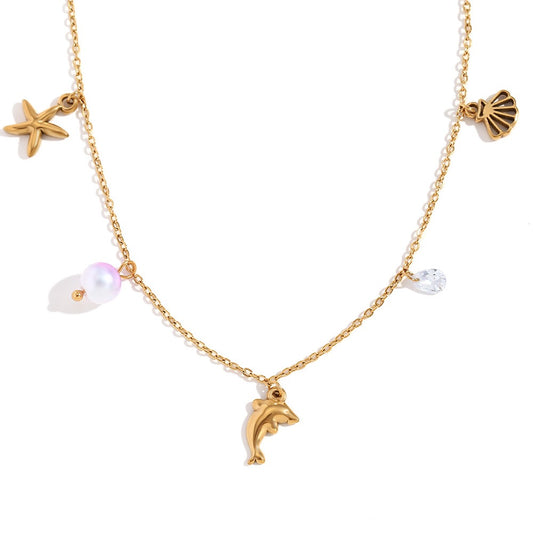 Dolphin charm necklace