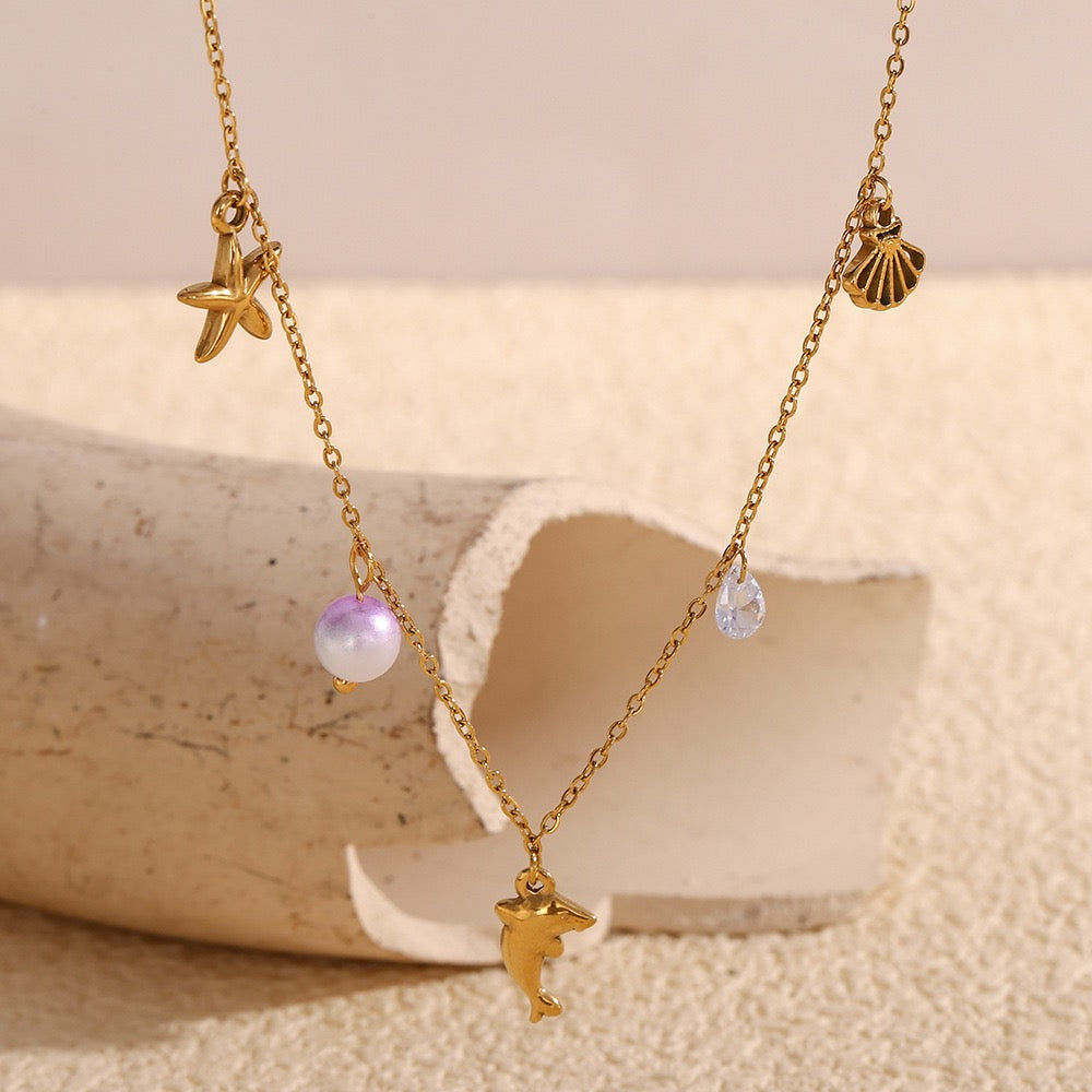 Dolphin charm necklace