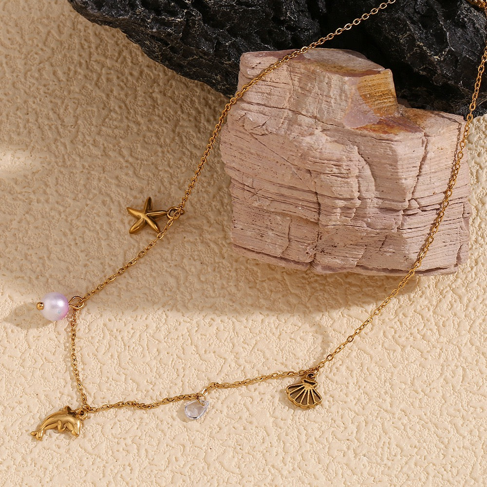 Dolphin charm necklace
