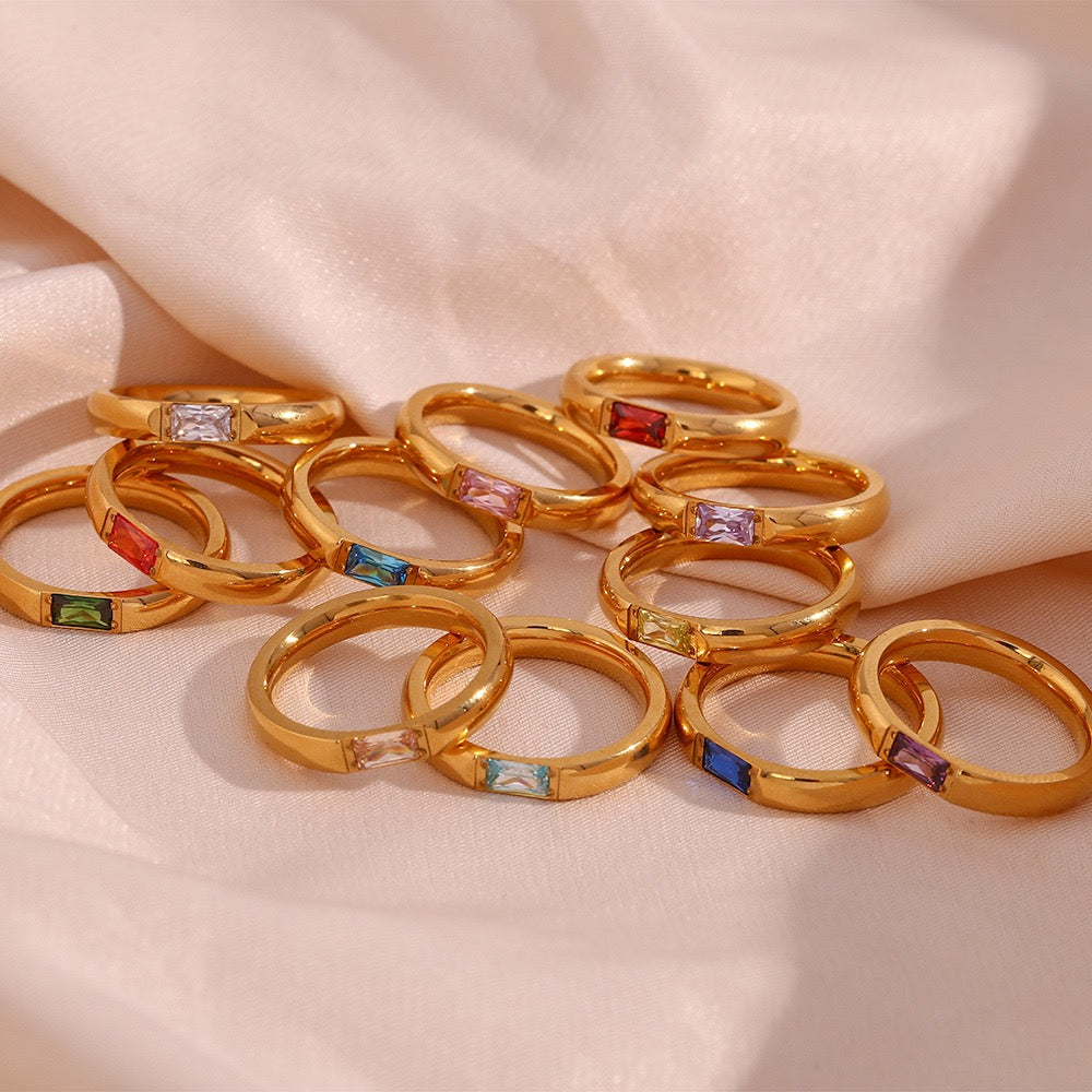Birth stone rings
