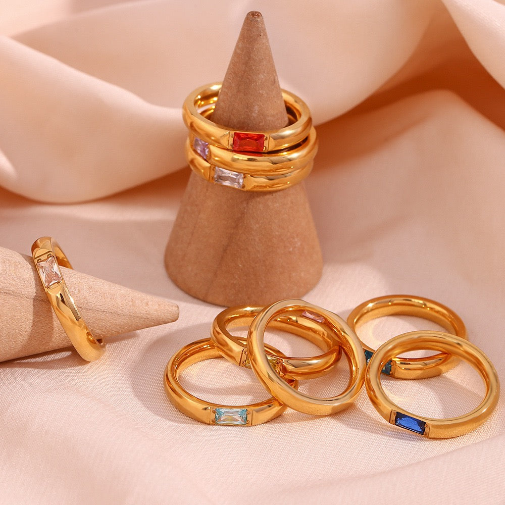 Birth stone rings