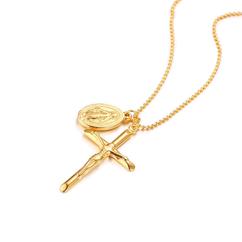 Cross Mary necklace