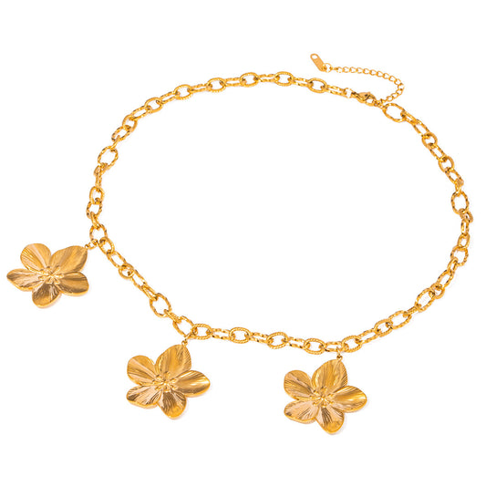 Machenzie Summer flowers charm necklace