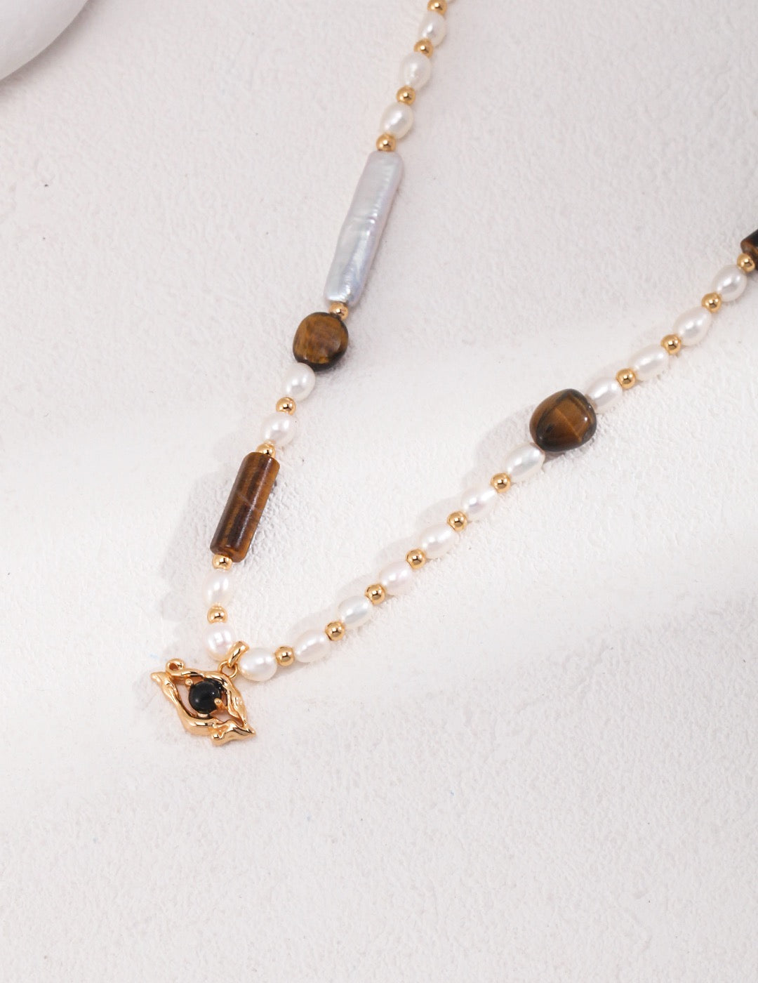 Ireland Tiger eye pearl set