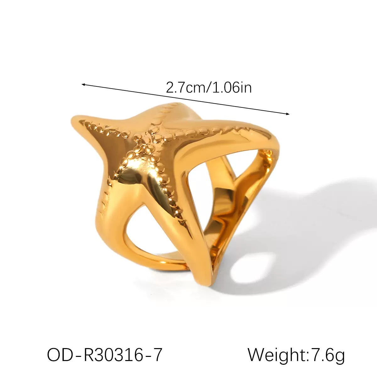 Patrick starfish rings