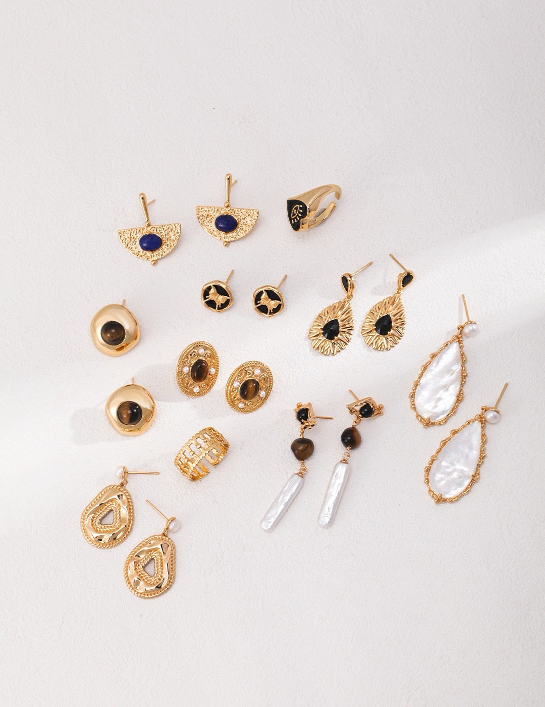 Ireland Tiger eye pearl set