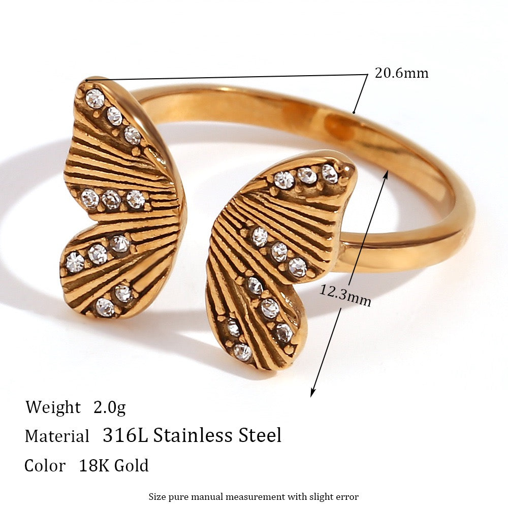 Methena Butterfly rings