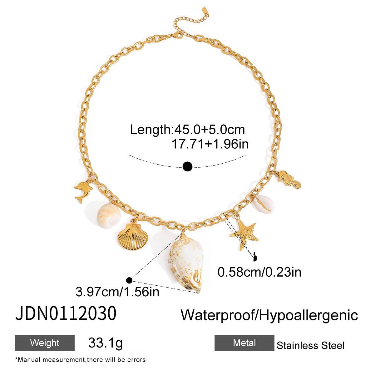 Natural shell charm necklace