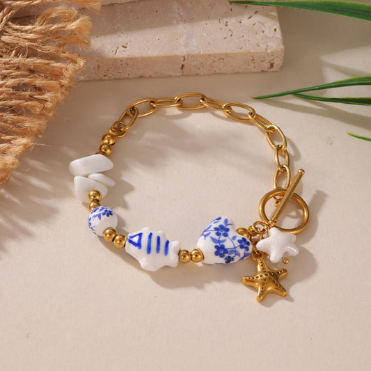 Blue fish bracelet