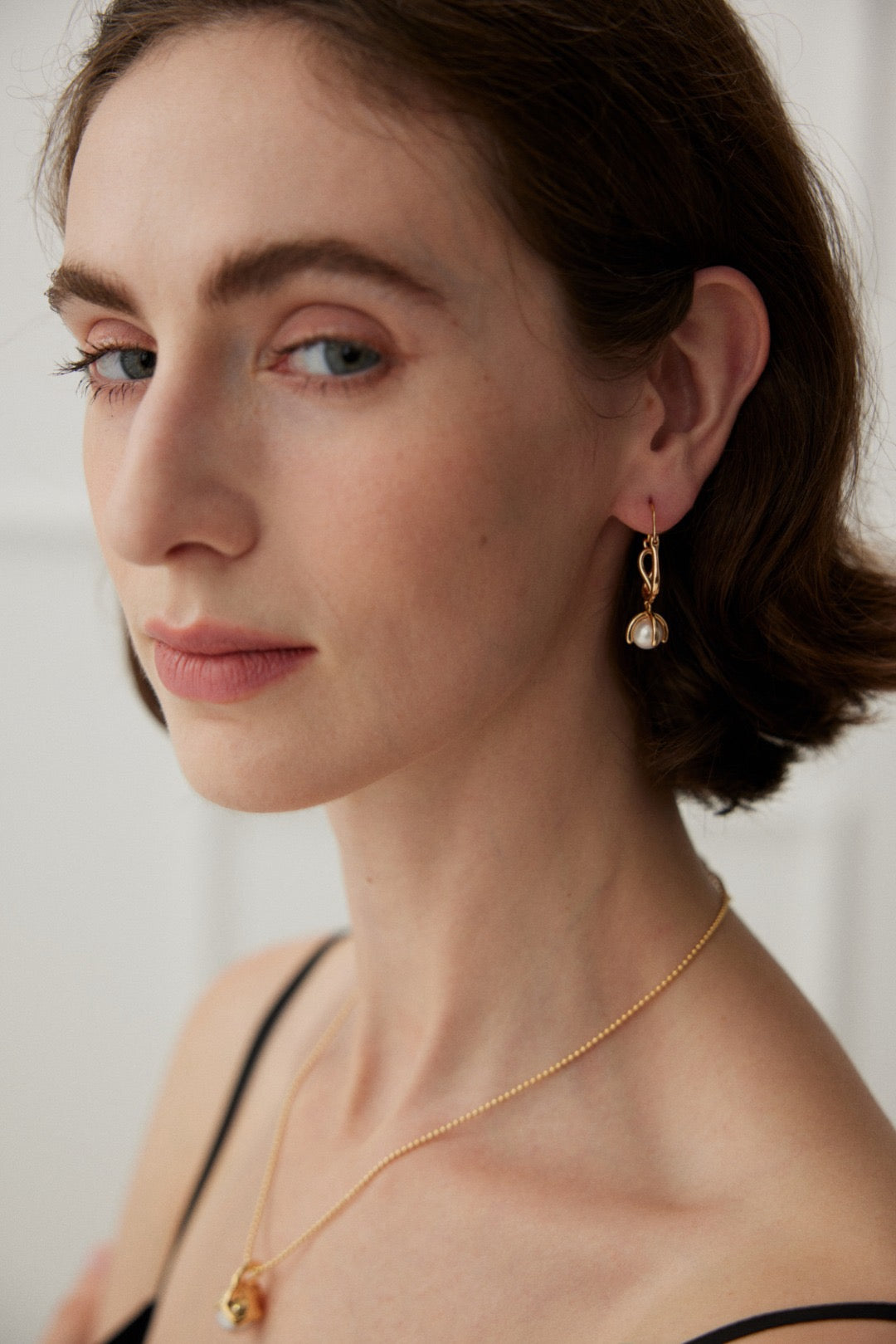 Toma Classic hoop pearl earrings