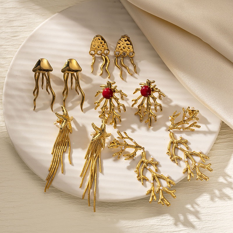Ocean creatures earrings