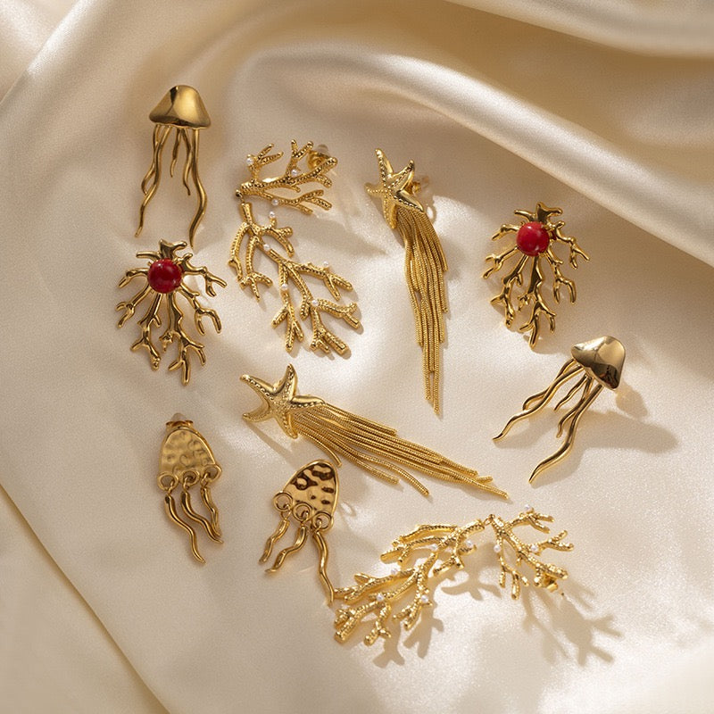 Ocean creatures earrings