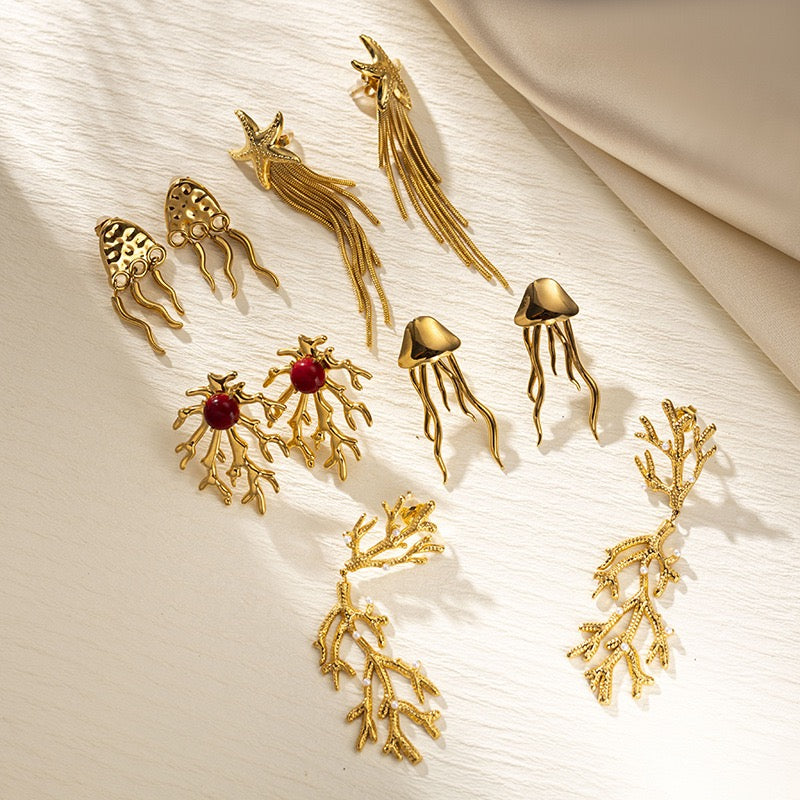 Ocean creatures earrings