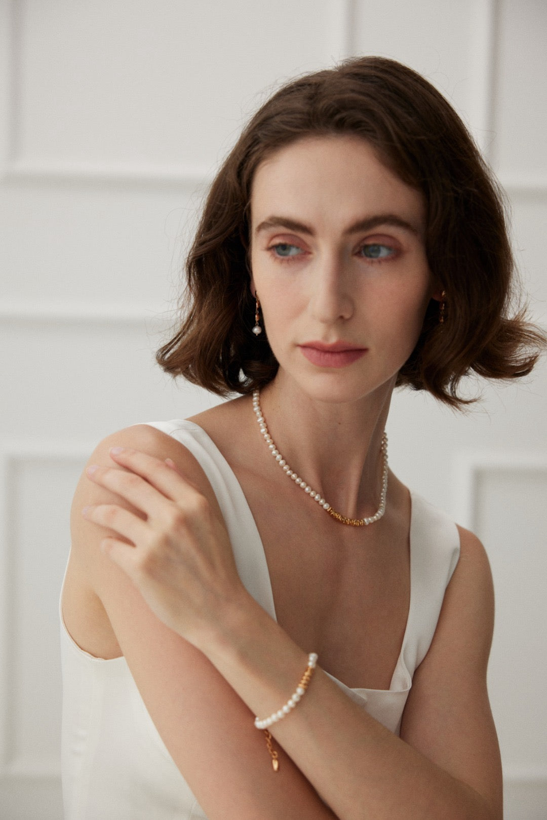 Gloria Golden nuggets Pearl set