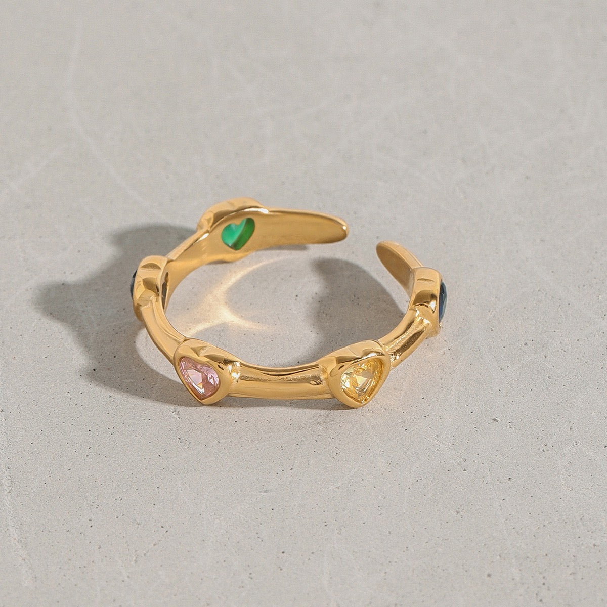 Rainbow heart ring