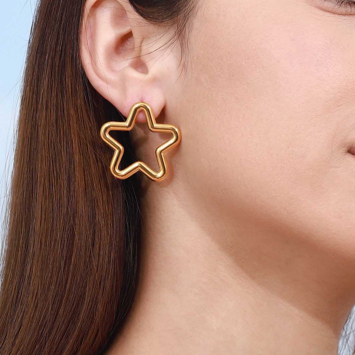 Moon and star earrings