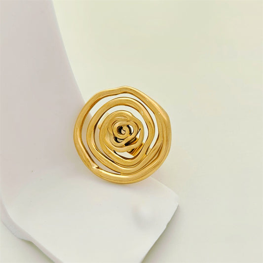 Swirl rose ring
