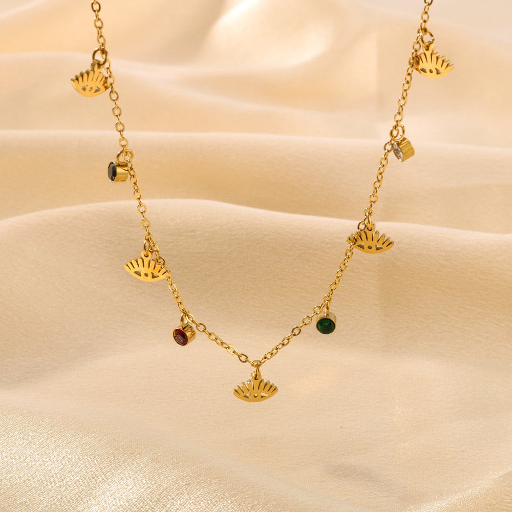 Eyes charm necklace