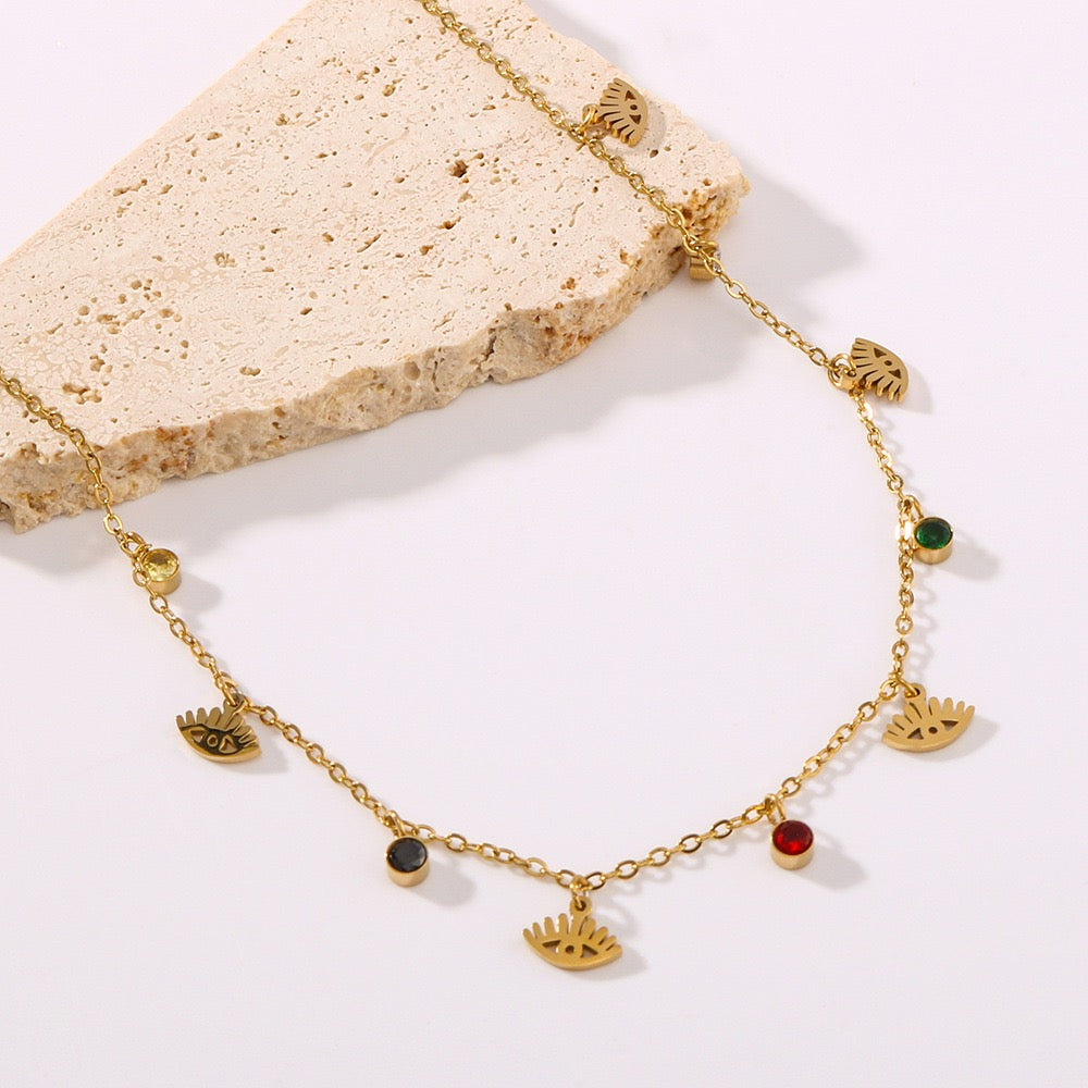 Eyes charm necklace