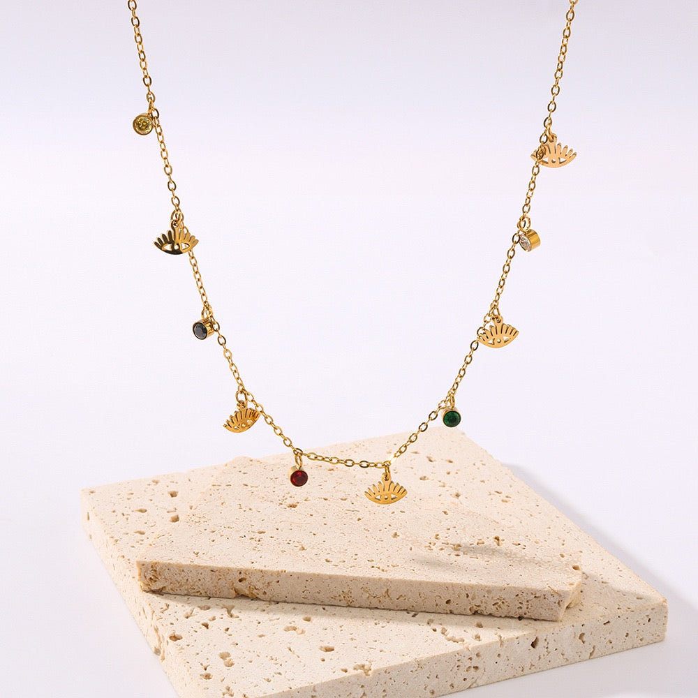 Eyes charm necklace