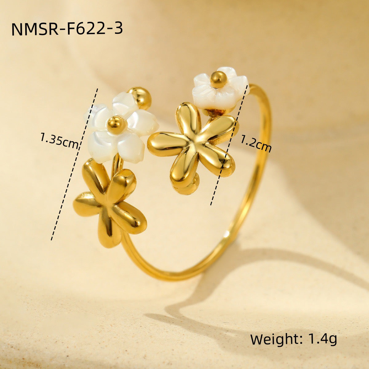Arya White flower rings collections