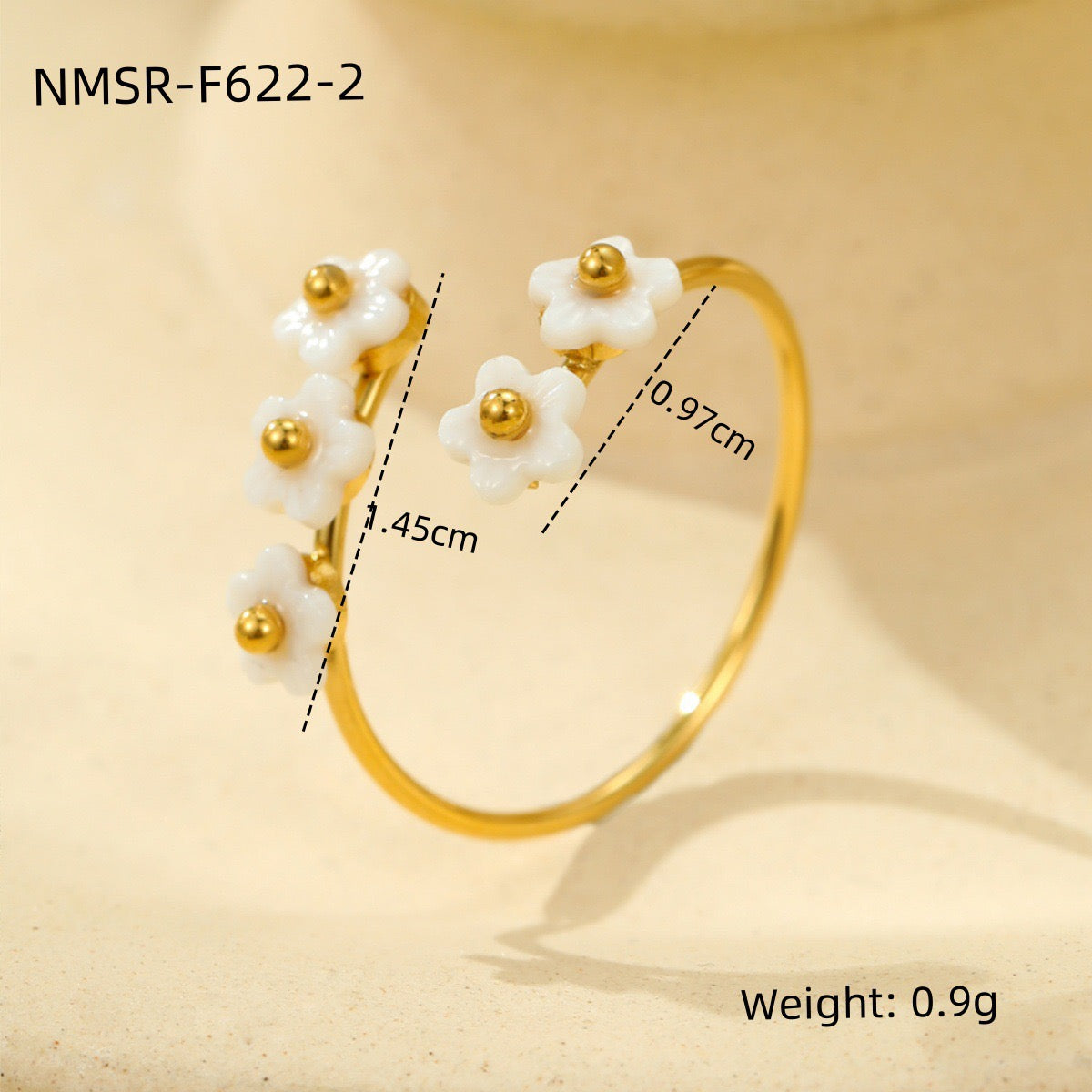 Arya White flower rings collections
