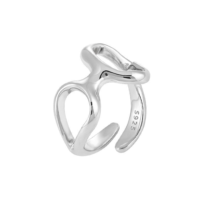 Sterling silver hoop ring