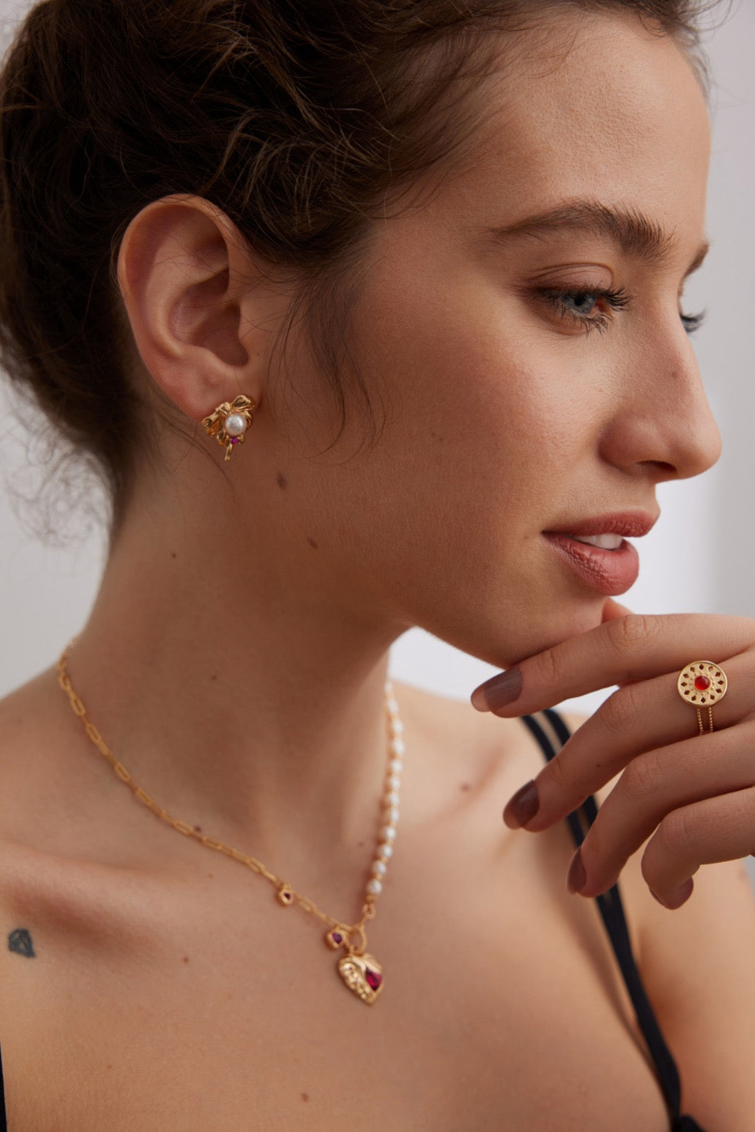 Kensington Red corundum earrings