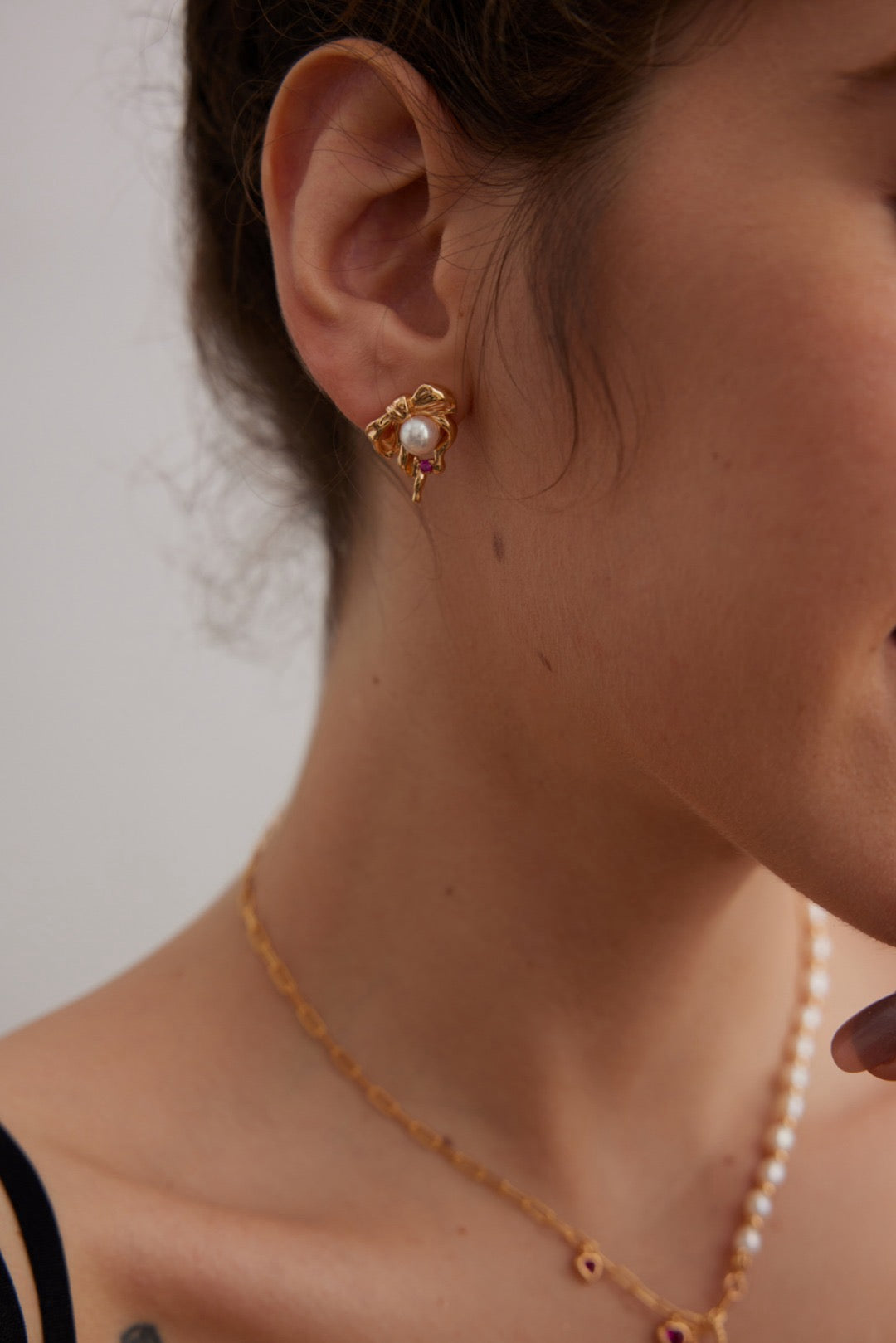 Kensington Red corundum earrings