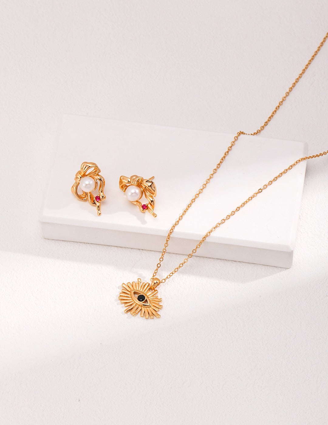 Kensington Red corundum earrings