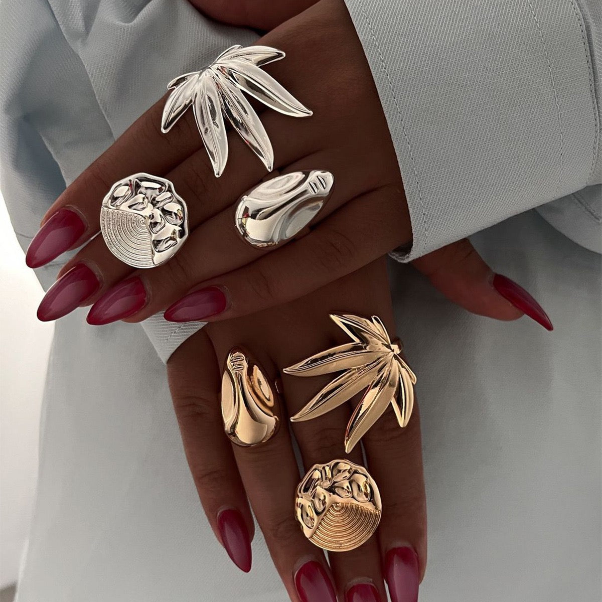 Monala maple leaf rings